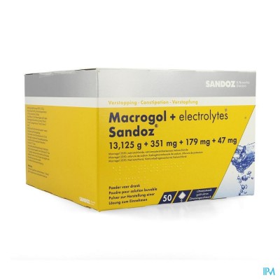 MACROGOL + ELECTR SANDOZ PDR CIROENSMAAK 50X13,7G