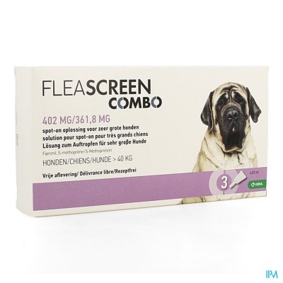 Fleascreen Combo 402mg/361,8mg Spot On Hond Pip. 3