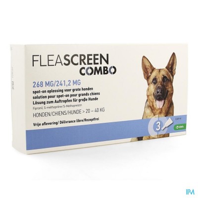 Fleascreen Combo 268mg/241,2mg Spot On Hond Pip. 3