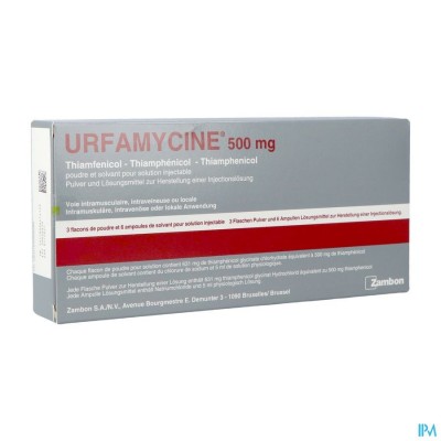 Urfamycine Fl Inj 3 X 500mg+solv 6